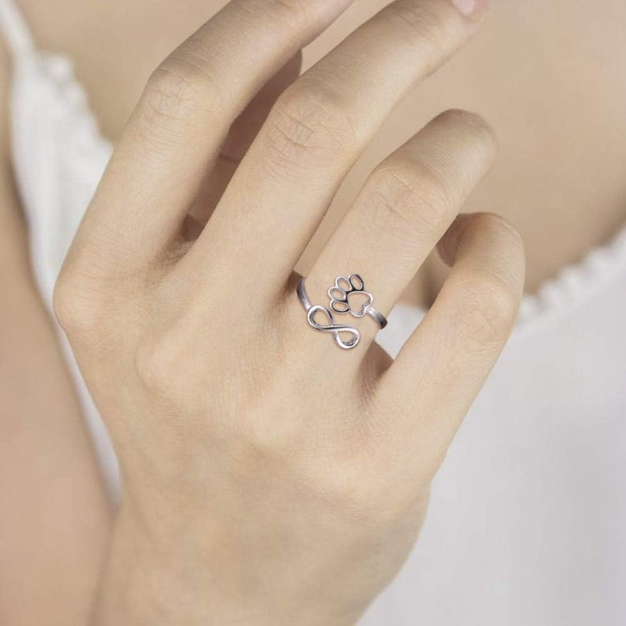 HeartPaw - Handmade Ring with Paw and Heart