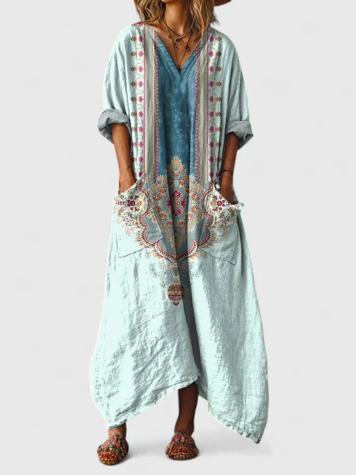 Chathumi - Elegant Dress With Printed