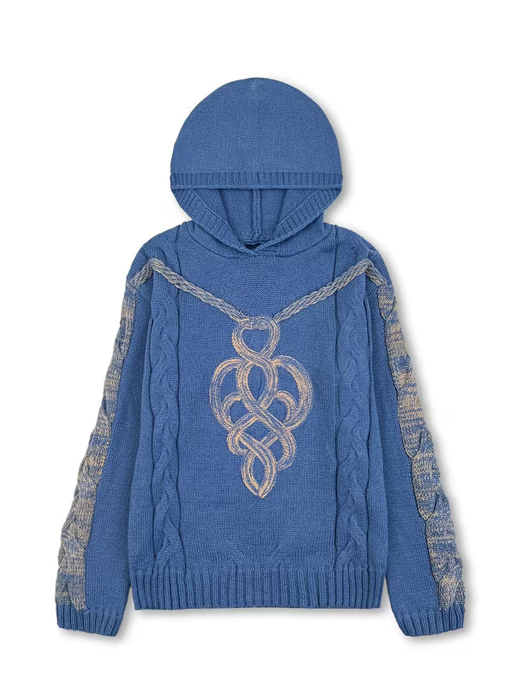 Cypriana - Elegant Knitted Sweater With Hood