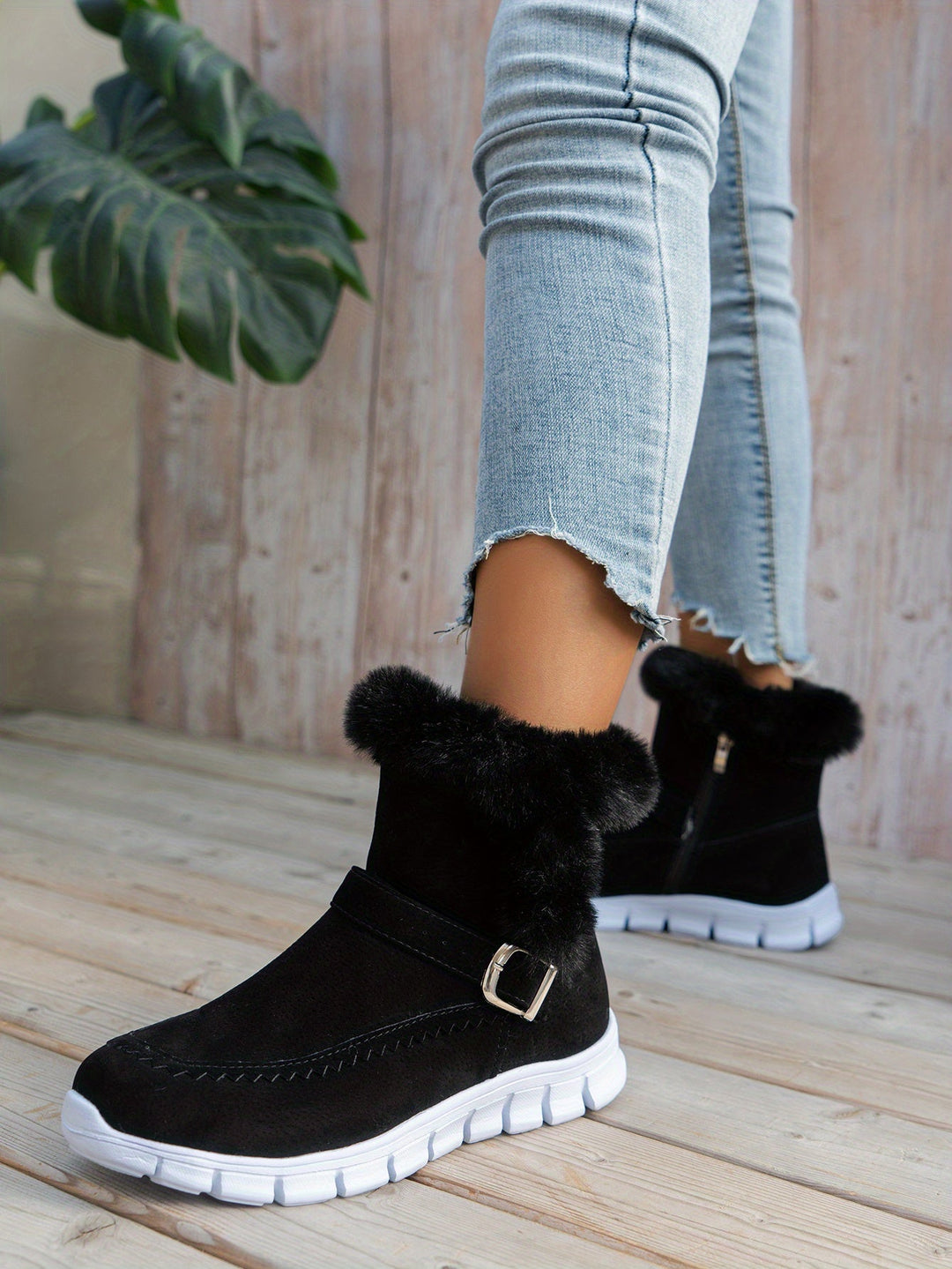 Seraiiana - Winter Snow Boot With Thick Sole