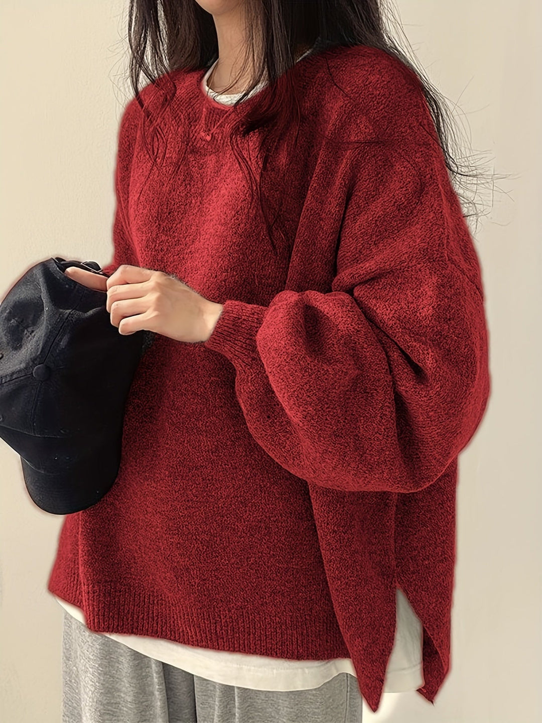 Pearline - Crew Neck Long Sleeve Sweater