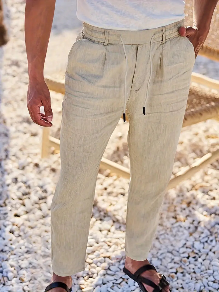 Nichols - Linen Loose Fit Drawstring Pant