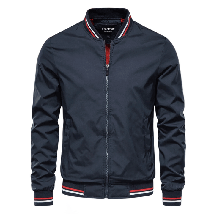Noam - Classic Striped Trim Bomber Jacket