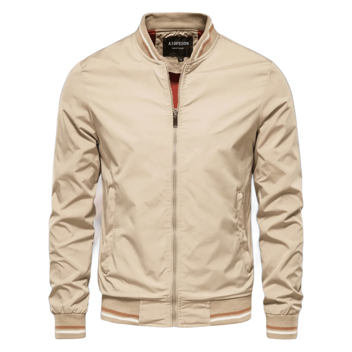 Noam - Classic Striped Trim Bomber Jacket