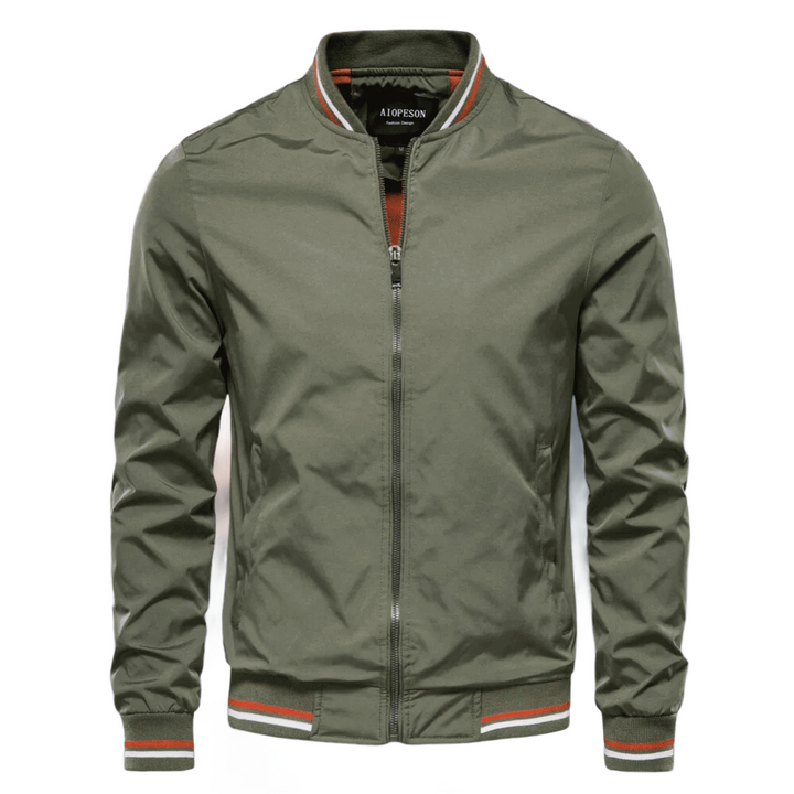 Noam - Classic Striped Trim Bomber Jacket