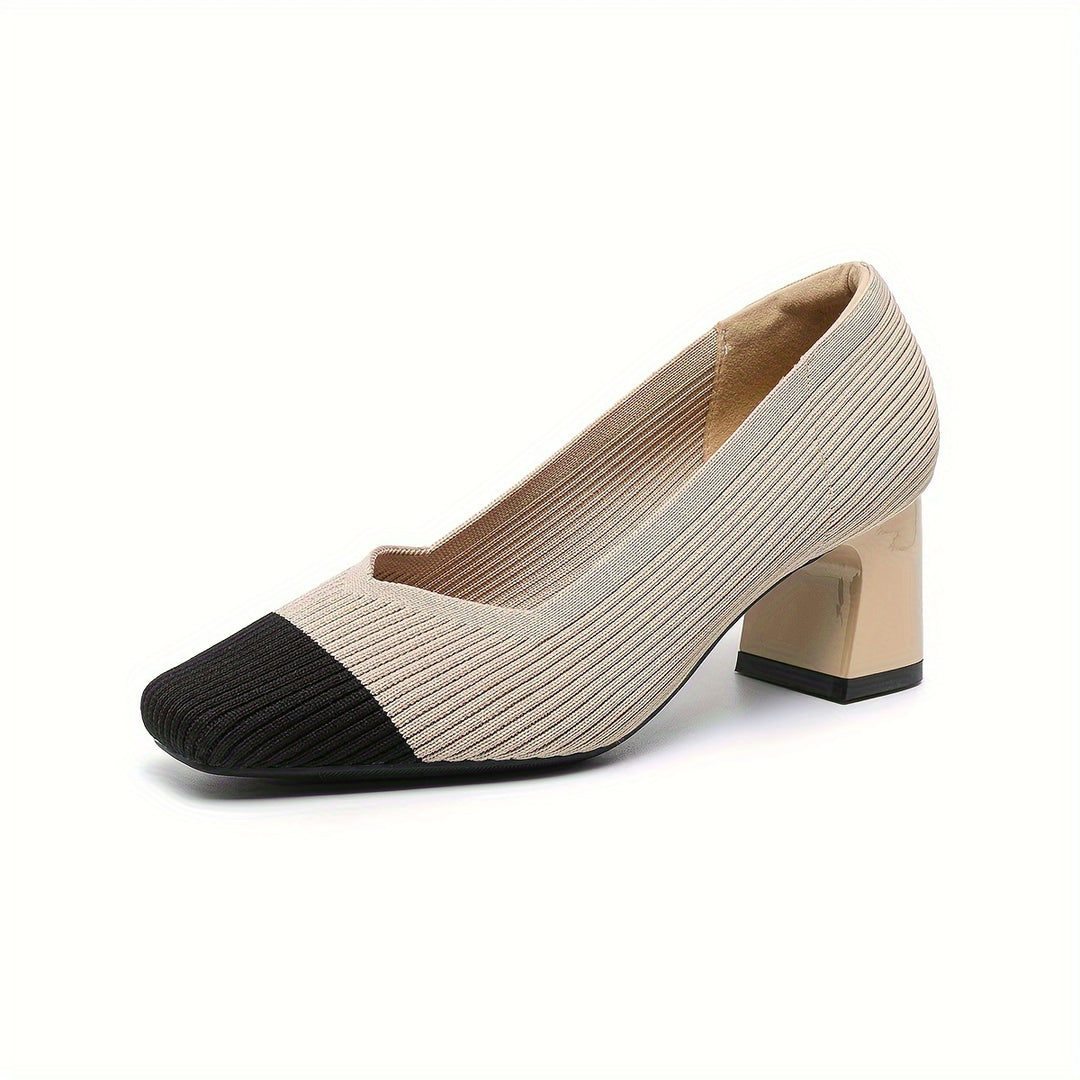 Joleen - Stylish Chunky Heel Pumps