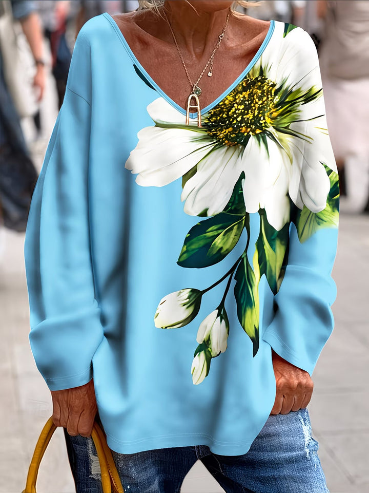 Daphna - Oversized Floral Print T-Shirt