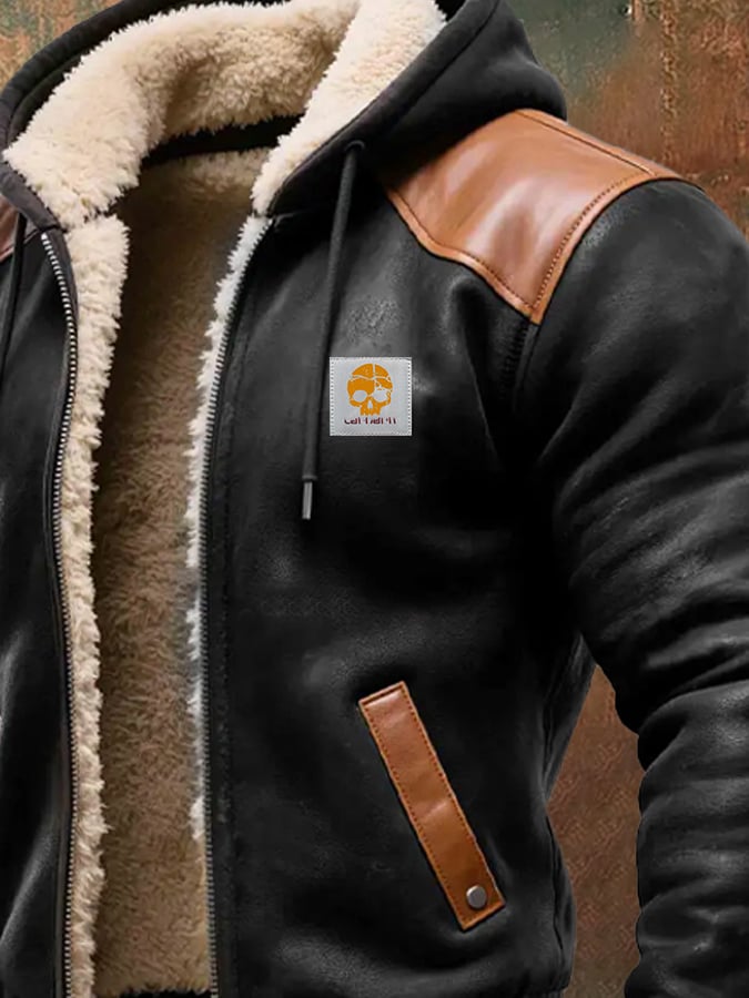 Francois - Vintage Suede Jacket With Hood
