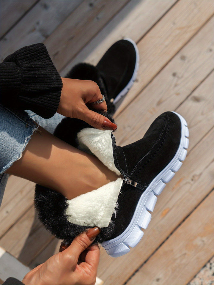 Seraiiana - Winter Snow Boot With Thick Sole