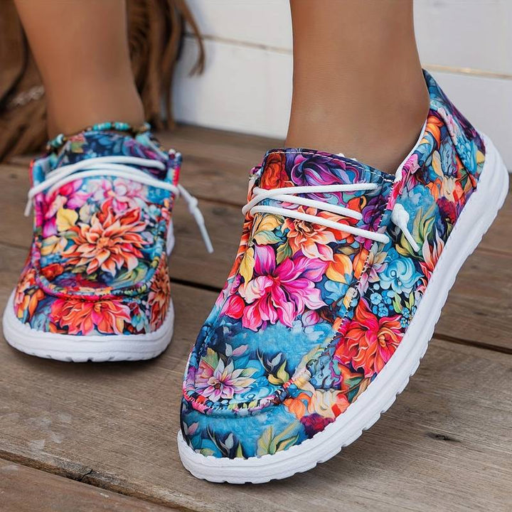 Meiriya - Casual Sneakers With Large Floral Print