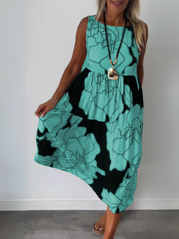 Hertha - Wanda Printed Sleeveless Dress