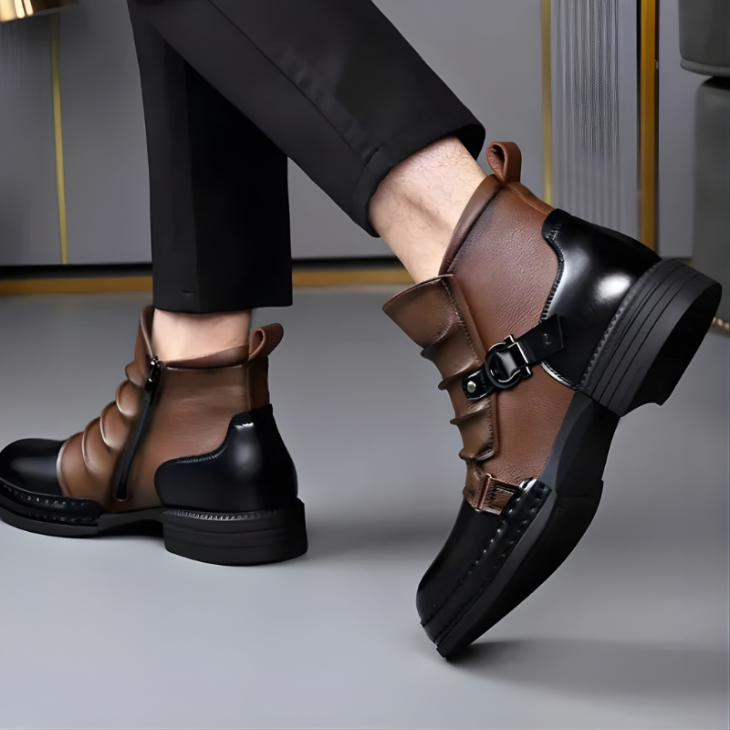 Zamran - Vintage Leather Ankle Boots