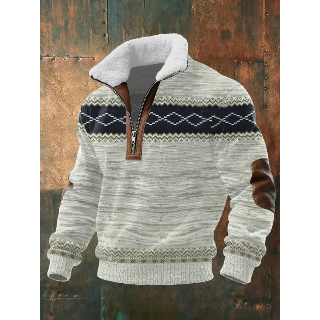 Ibrahima - Fleece Turtleneck Sweater With Zipper
