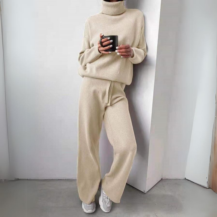 Brugman - Stylish Two Piece Set With Turtleneck