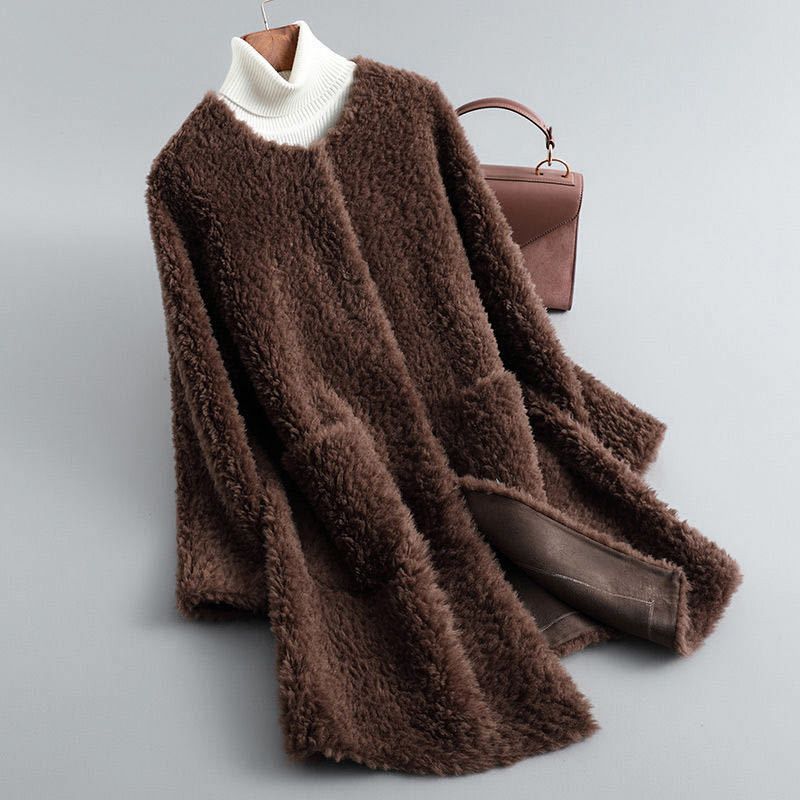 Tahliaa - Teddy Fleece Coat Wth Pockets