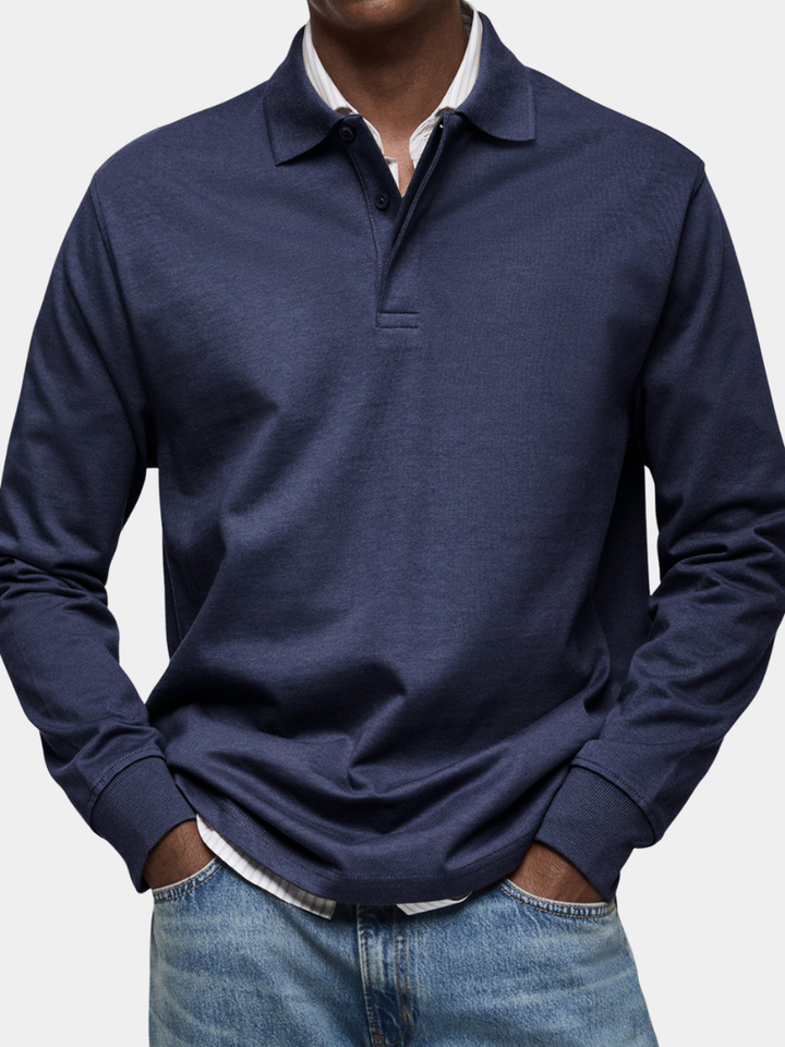Elhanan - Stylish Polo Shirt With Long Sleeve