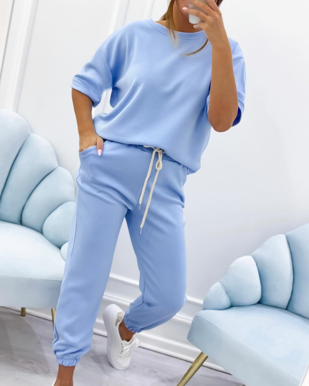 Silvina - Short Sleeve Shirt Two Piece Set