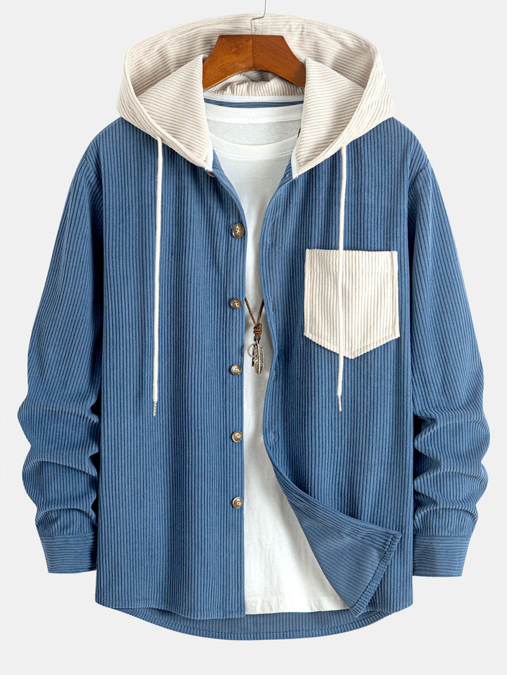 Cadmus - Corduroy Hooded Shirt And Pants Set