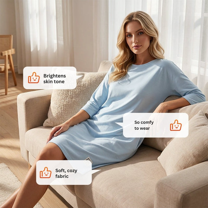 Sidsel - Elegant Round Neck T-Shirt Dress