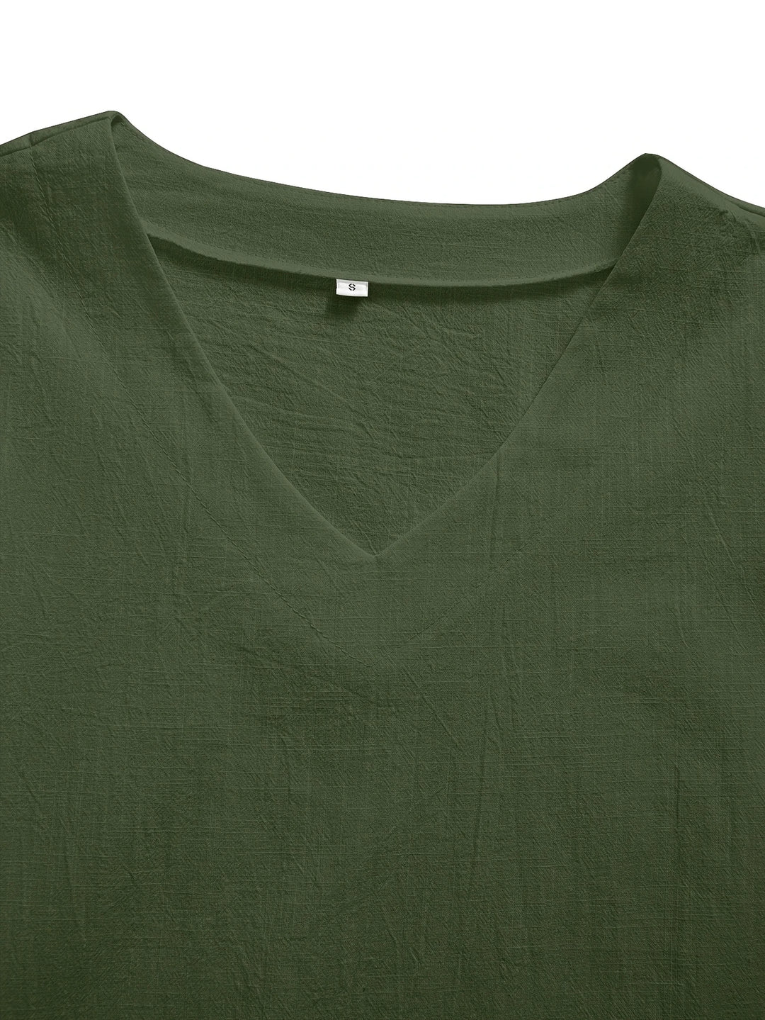 Mattea - Casual Loose Fitting Top With V Neck