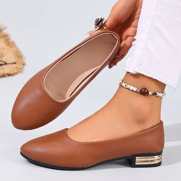 Oskana - Leather Comfy Flat Loafers