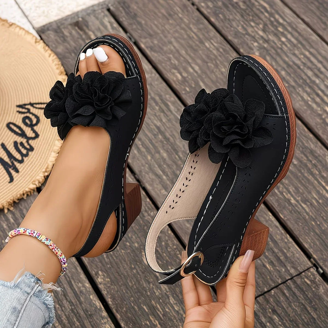 Gayanthi - Stylish Floral Chunky Heel