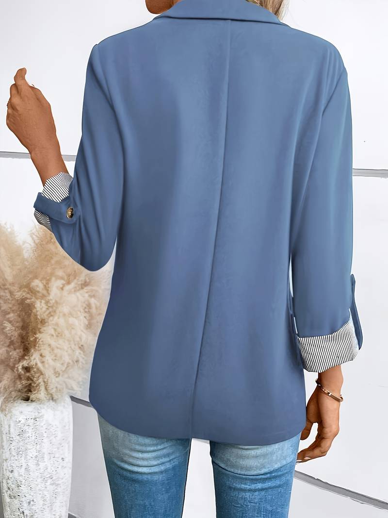 Galiah - Elegant Double Breasted Blazer With Lapel Collar