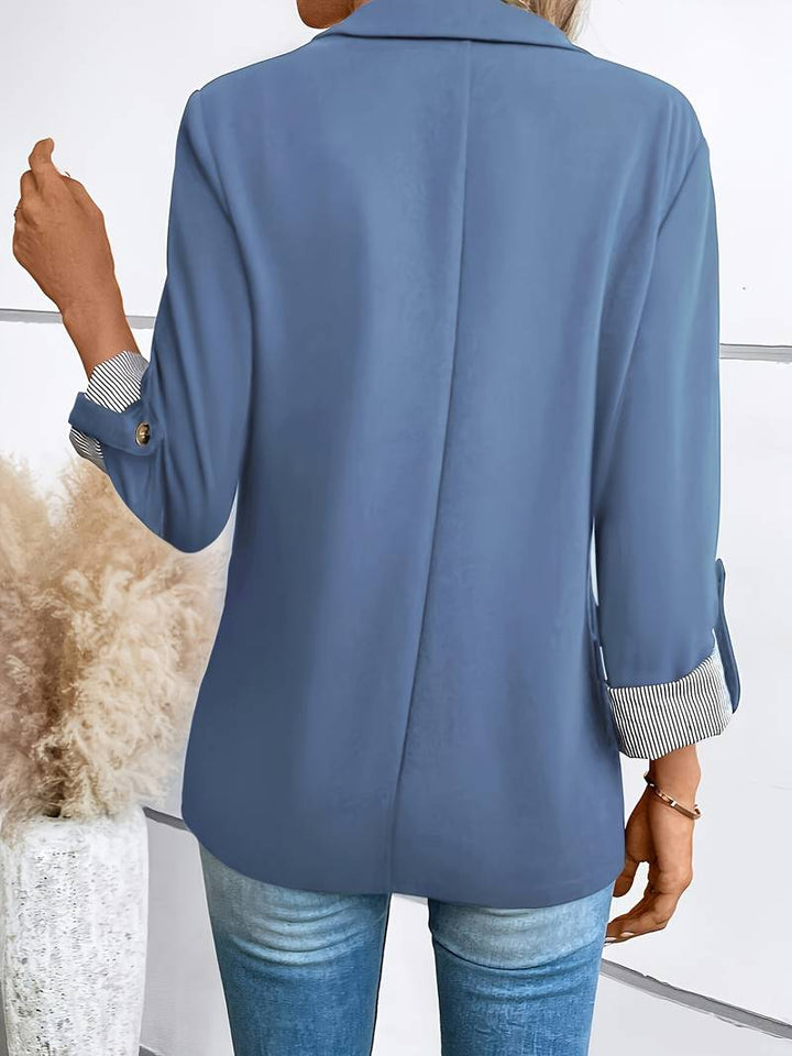 Galiah - Elegant Double Breasted Blazer With Lapel Collar