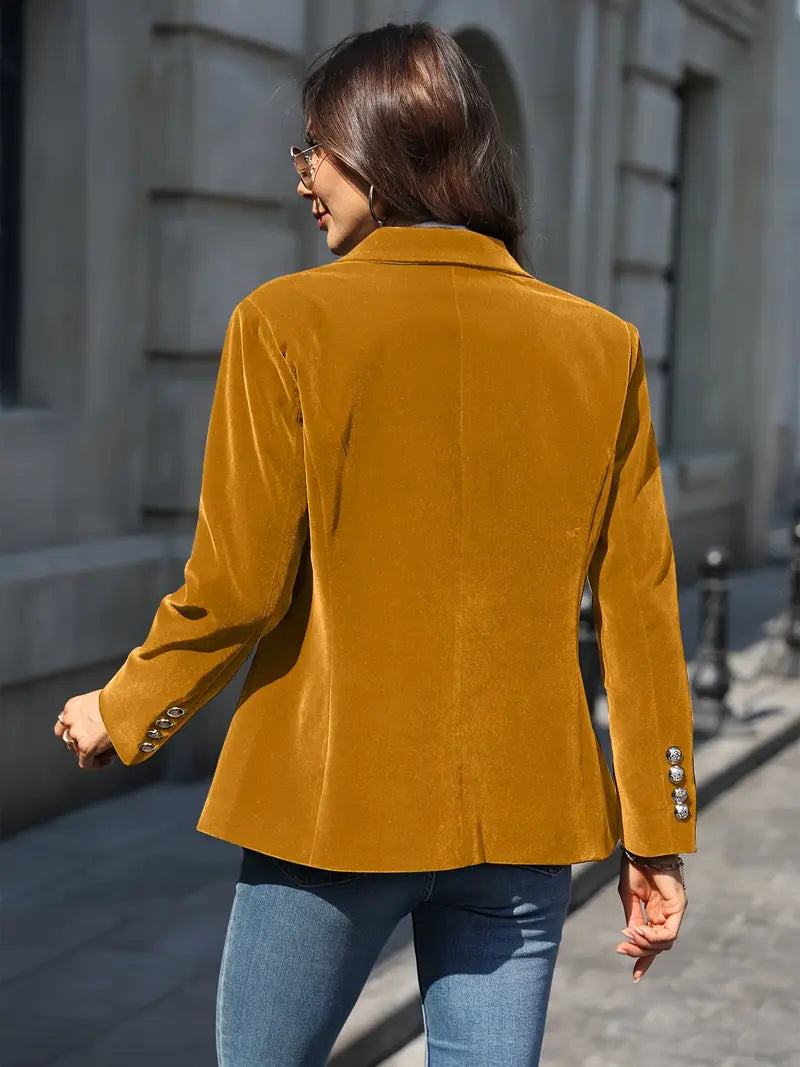 Desiree - Retro Elegant Single Button Blazer