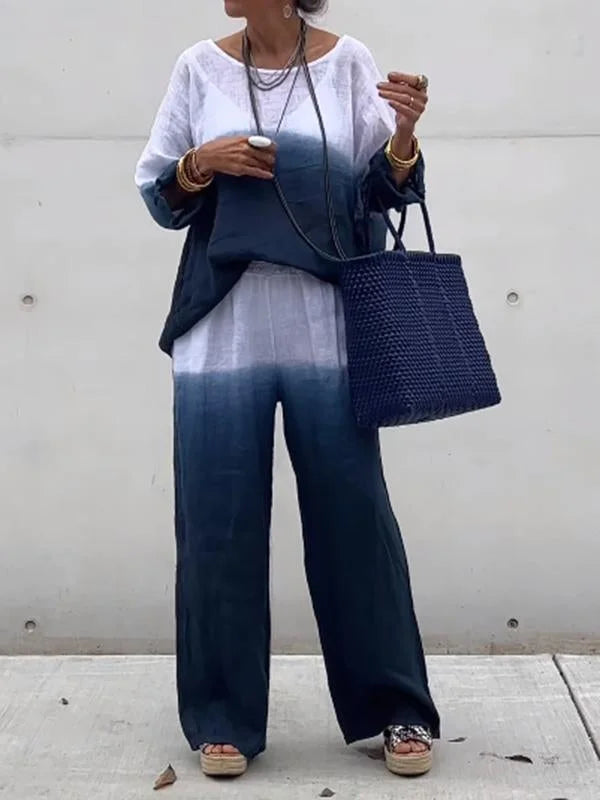 Raminta - Stylish Two-Piece Set Made Of Cotton And Linen