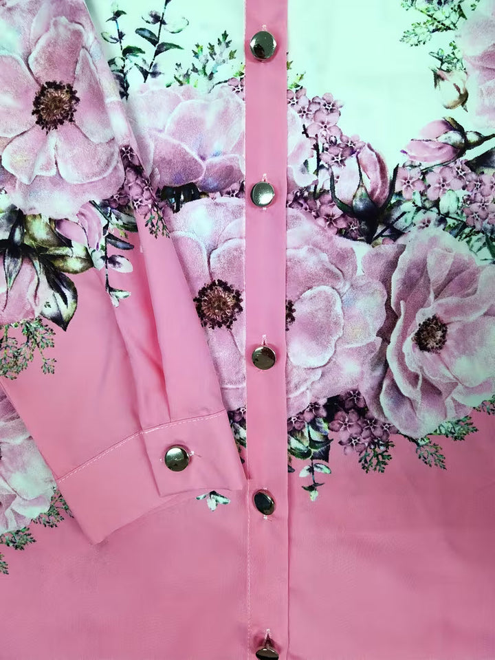Yaleian - Floral Shirt with Button