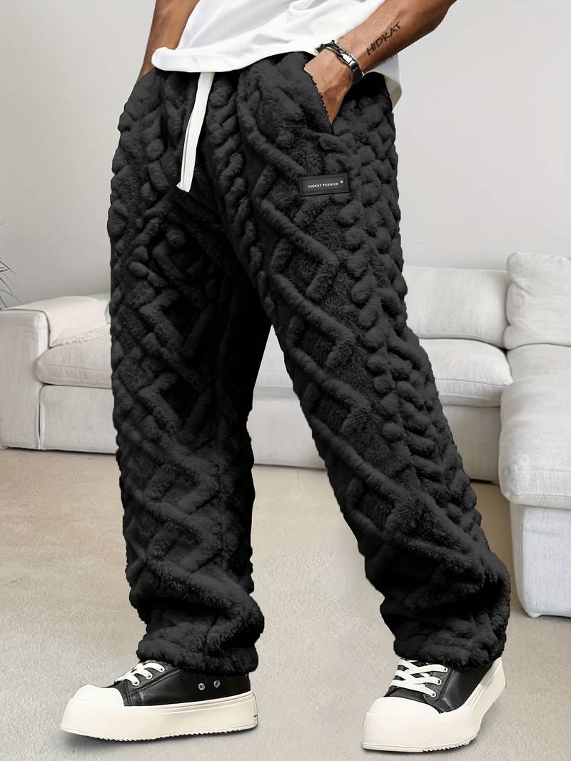 Zecharia - Geometric Patterned Pant With Elastic Waist