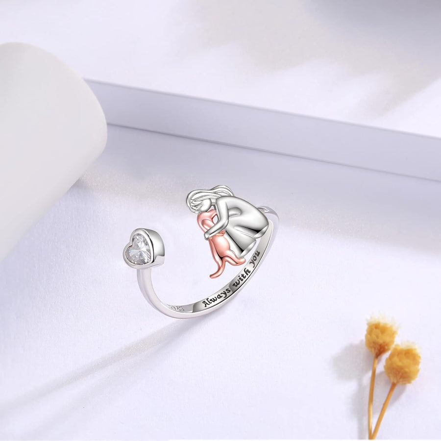 PawRing - Adjustable Silver Dog Ring