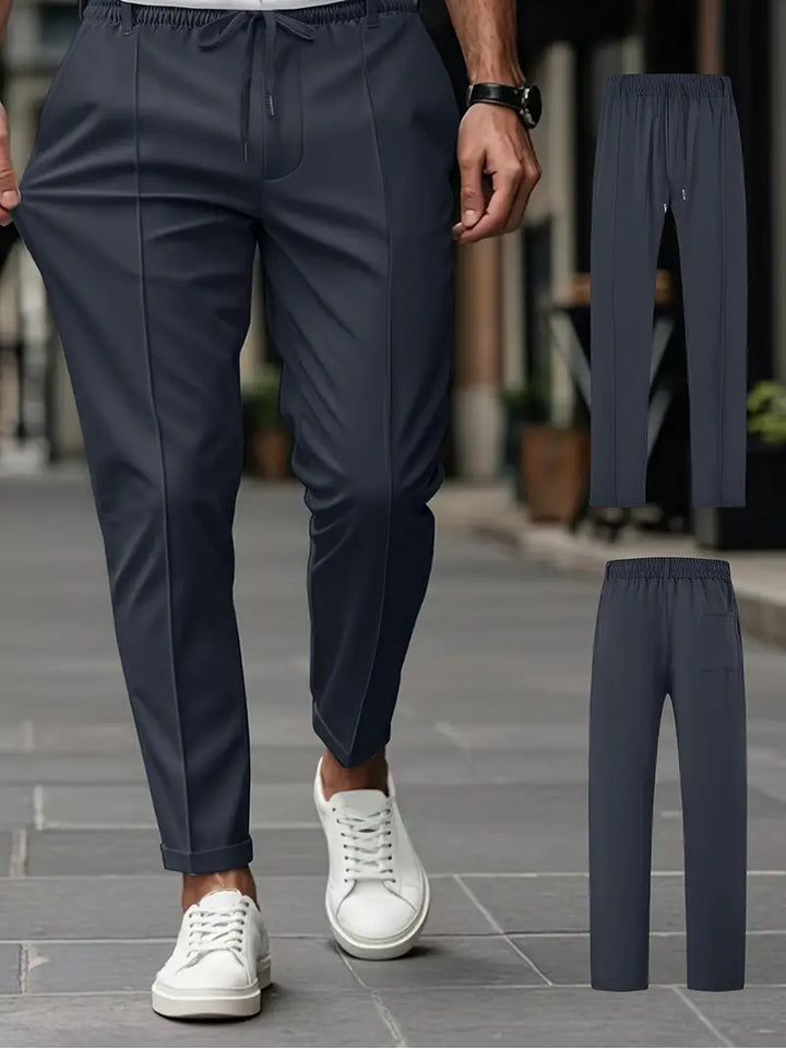 Crawford - Casual Slim-Fit Trousers With Elastic Waist