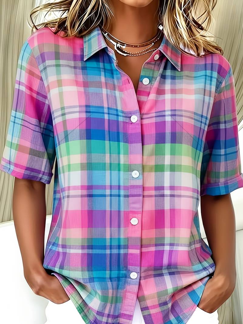 Endrita - Casual Short Sleeve Shirt With Button