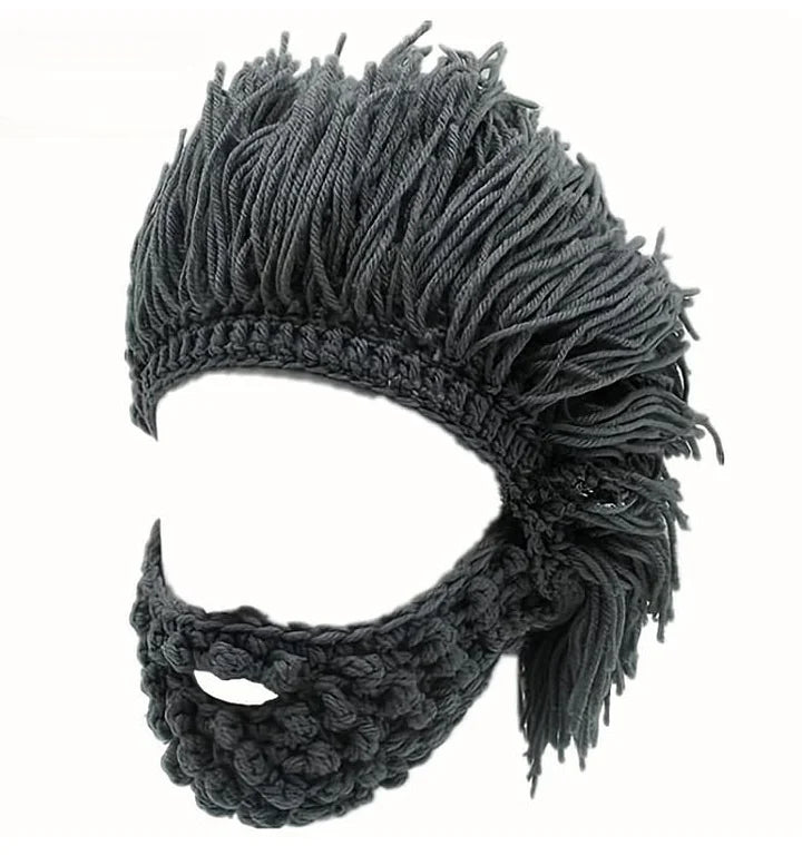 Grantley - Punk Style Beanie with Attached Straight Hair Wig