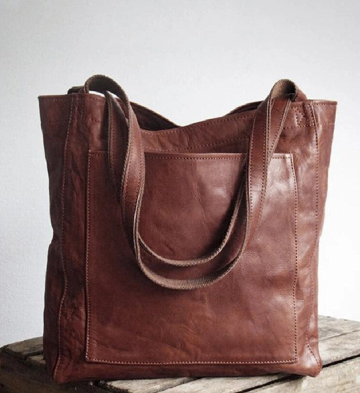 Yasmine - Classic Leather Tote Bag