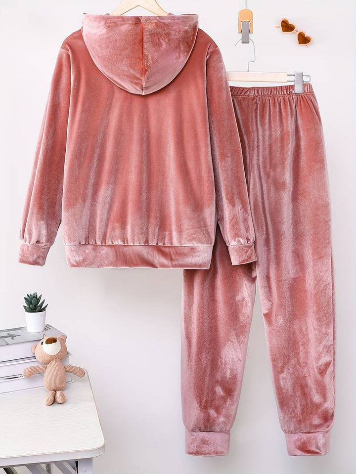 Tiferet - Elegant Hooded Sweater And Trousers Set