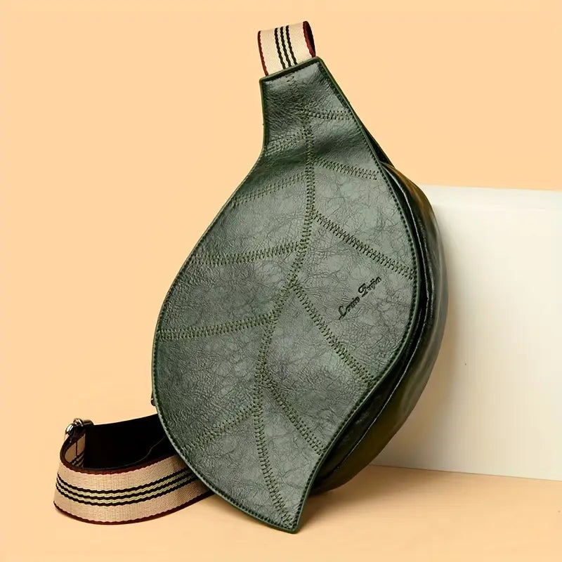 Carmela -Leather Crossbody Sling Bag with Adjustable Strap and Buckle