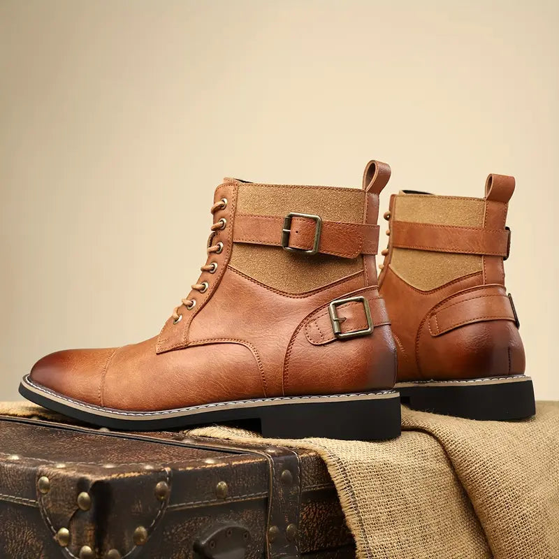 Dylan - Casual Ankle Boots With Buckle