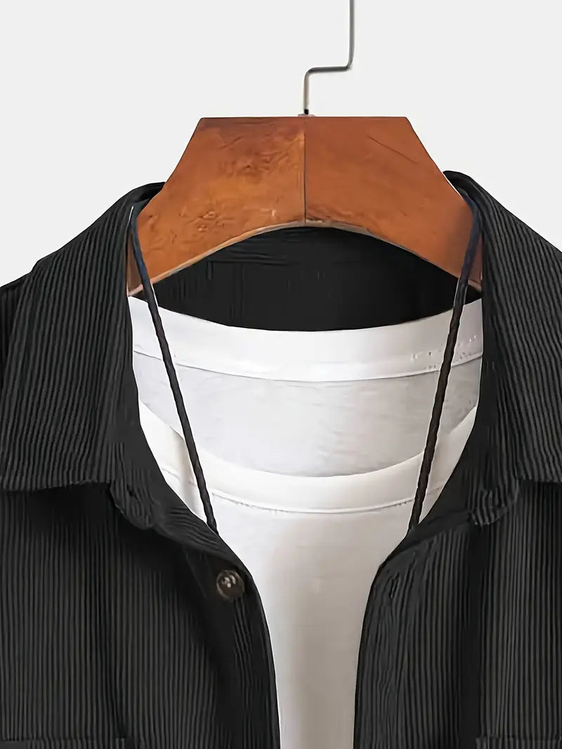 Rickey - Casual Corduroy Button-Up Shirt