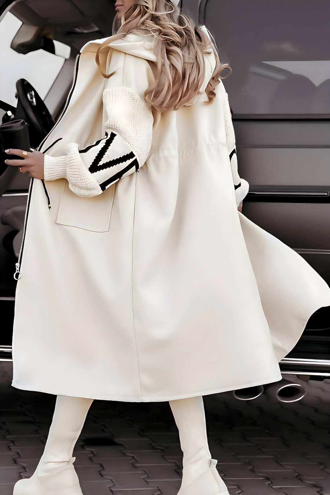 Riselda - Knitted Jacket Hoodie With Long Sleeve