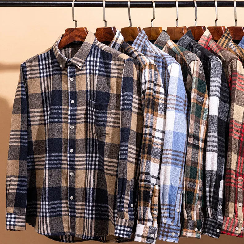 Balthar - Plaid Button-Up Long Sleeve Shirt