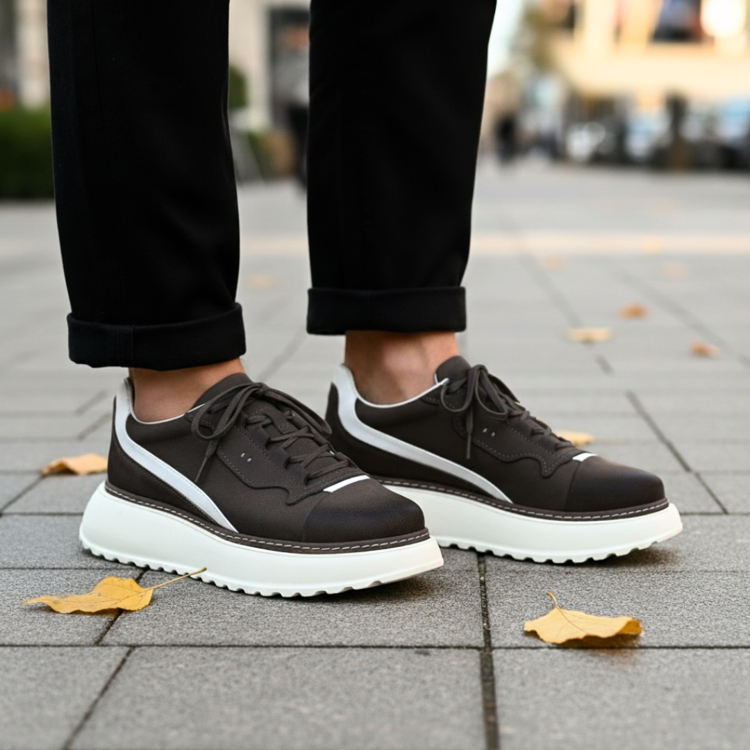 Douglas - Chunky Sole Leather Sneakers