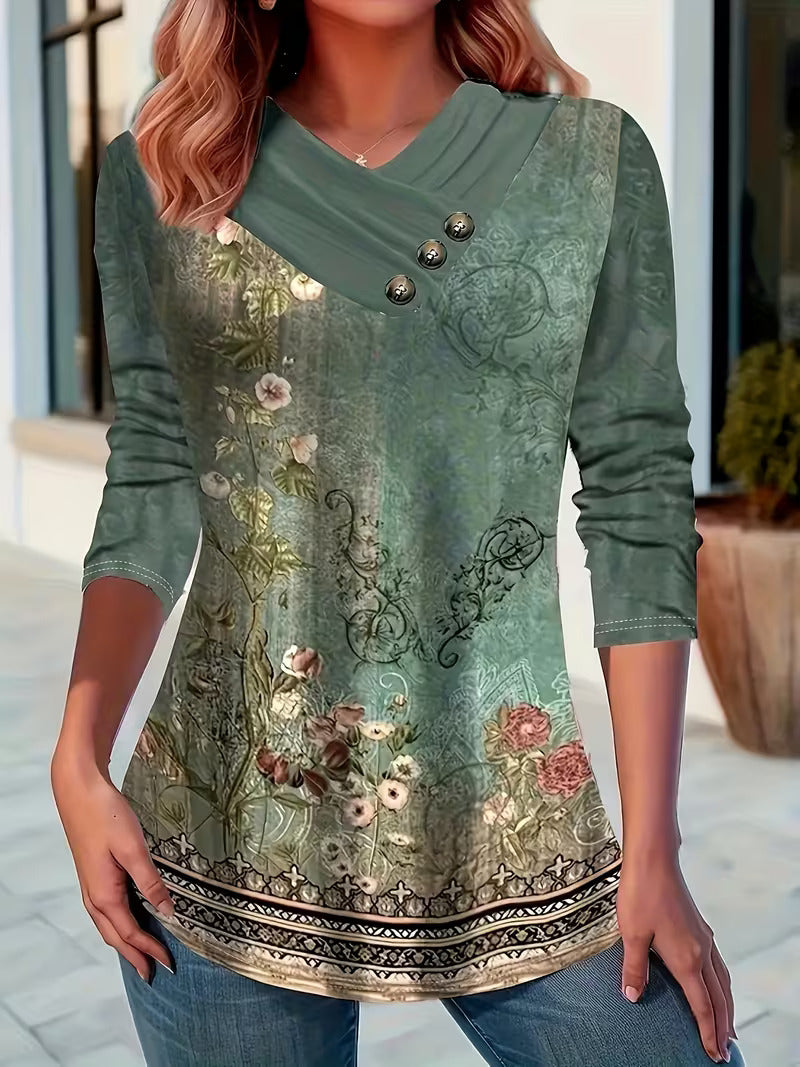 Dainora - Ethnic Style Tatar Printed Mini Dress