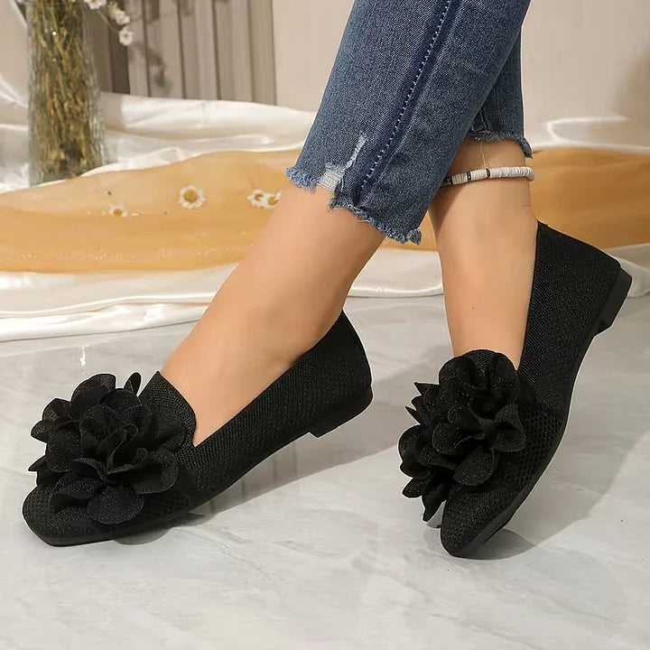Catriona - Floral Mary Jane Flat Heels