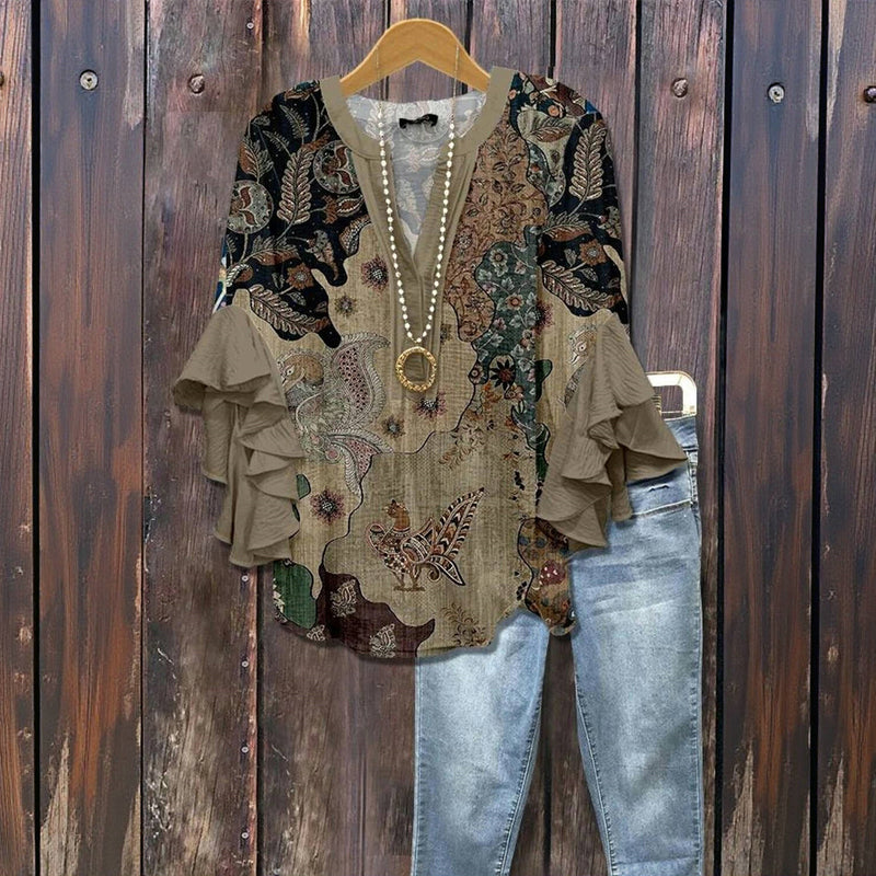 Jaycie - Elegant Blouse with Patterns