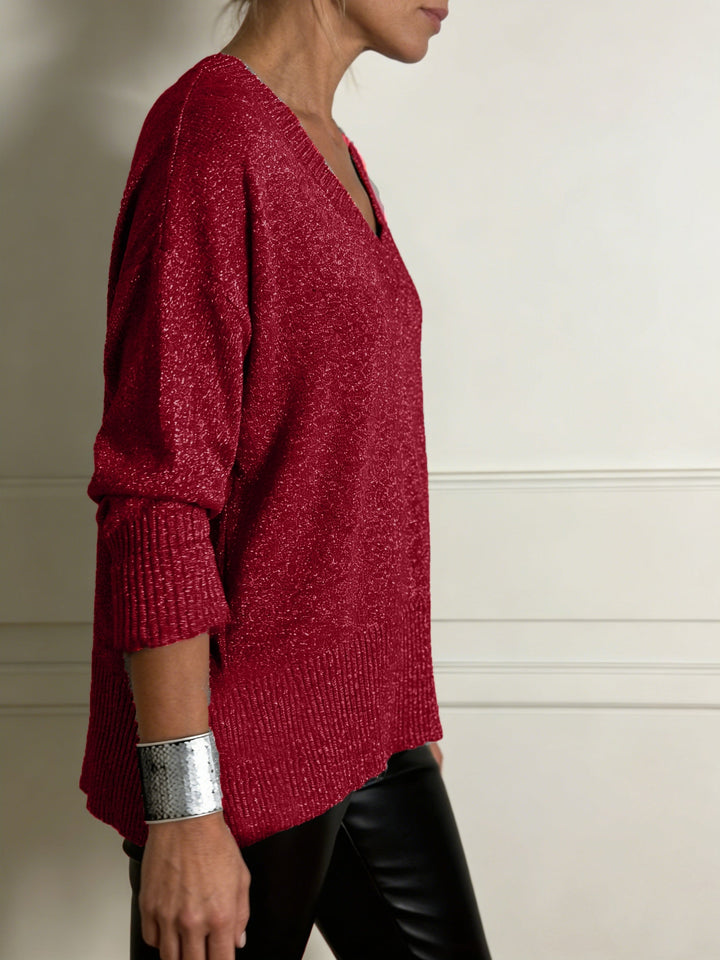 Healy - Knitted Sweater With V-Neck