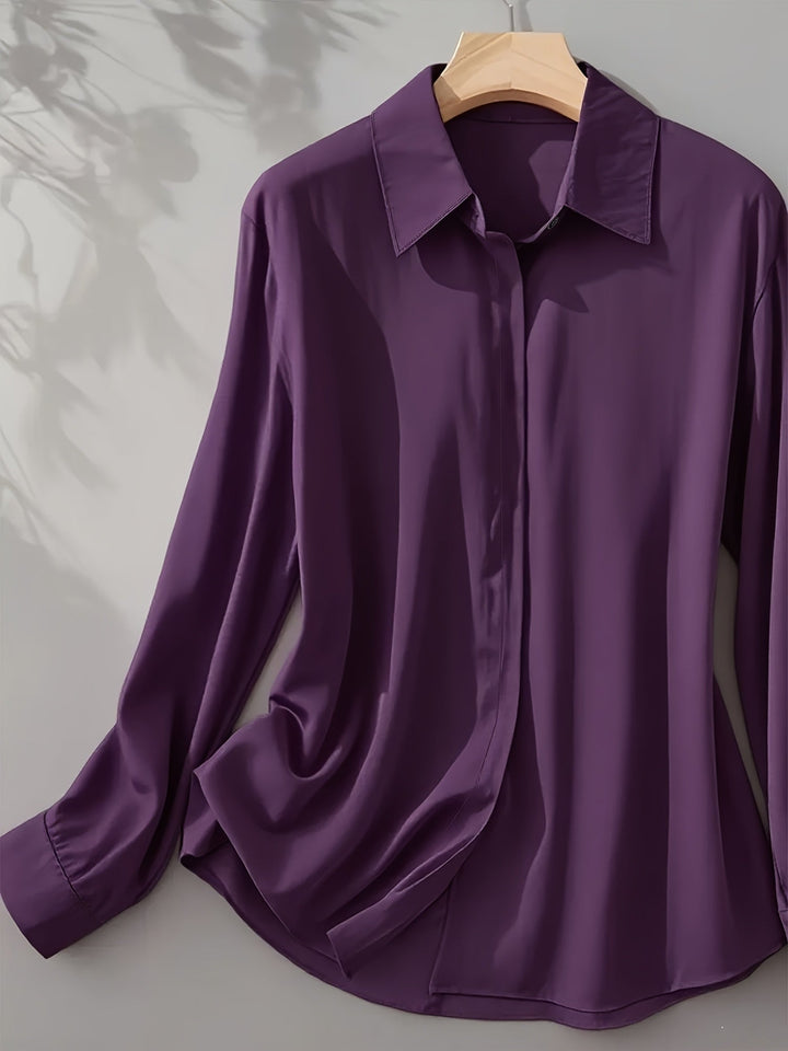 Elenochka - Stylish Long Sleeve Button Up Shirt