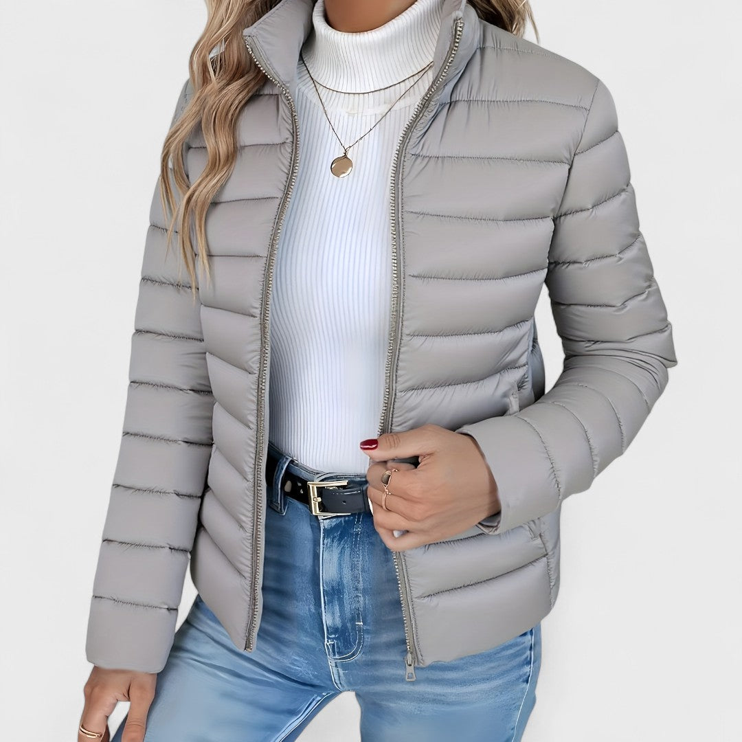 Simone - Elegant Long Jacket With Collar